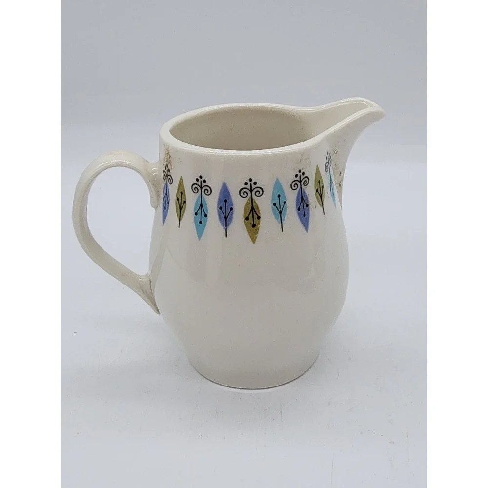 Syracuse China Carefree Nordic Creamer Pitcher Mid Century Modern MCM USA Made
